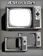 JEStockArt - Modern - Vintage Television With Knobs And Dials - INB
