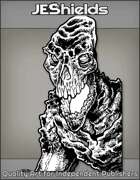 JEStockArt - Fantasy - Burnt Zombie Skeleton with Internal Glow - INB
