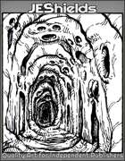JEStockArt - Fantasy - Dungeon Cavern Hallway with Alien Doorways - INB