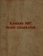 NPC Details Generator