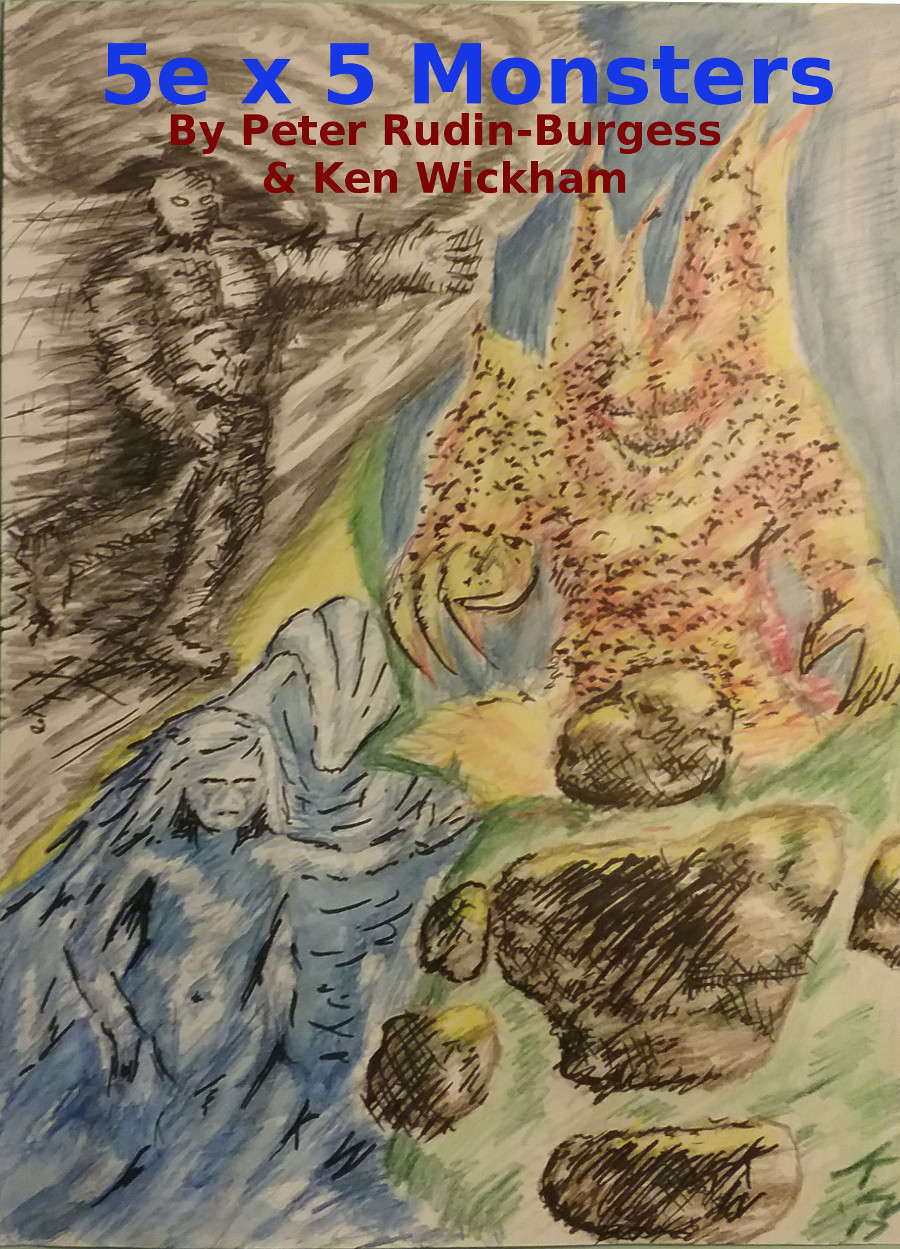 5e x 5 Monsters (with Images & Co-Author art) - Ken Wickham | d100 |  DriveThruRPG