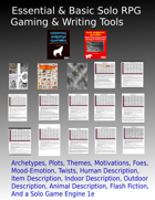 Essential and Basic Solo RPG Gaming and Writing Tools [BUNDLE]