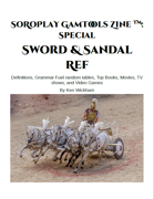 SoRoPlay GamTools Zine: Sword & Sandal Ref