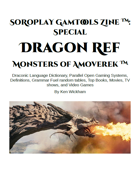 SoRoPlay GamTools Zine: Dragon Ref — Monsters of Amoverek