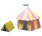 Tents 3D paper scenery SET 1