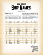 Roll With It! Ship Names