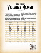 Roll With It! Villager Names