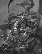 Cover full page - Cthulhu black & white - RPG Stock Art