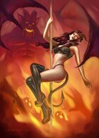 Cover full page - Demon Pole Dancer - RPG Stock Art