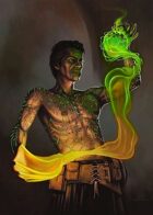 Cover full page - Tattooed Sorcerer - RPG Stock Art
