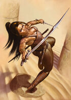 Cover full page - Dewa, Desert Warrior - RPG Stock Art