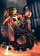 Cover full page - Elemental Medusa - RPG Stock Art