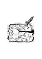 Filler spot - items: map and dagger - RPG Stock Art