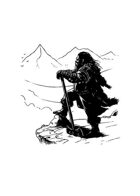 Filler spot - character: dwarf on mountian - RPG Stock Art