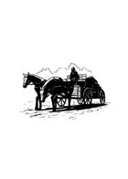 Filler spot - character: horse and cart - RPG Stock Art