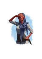 Filler spot colour - character: red skinned elf - RPG Stock Art