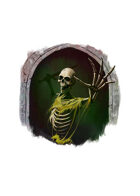 Filler spot colour - character: skeleton attacking - RPG Stock Art
