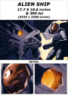 Cover full page - Alien Ship - RPG Stock Art