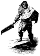 Character ink - orc warrior - RPG Stock Art