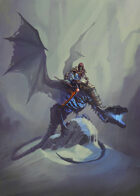 Cover full page - Death Knight Dragon Rider - RPG Stock Art