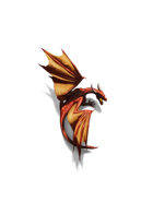 Filler spot colour - dragon: small red - RPG Stock Art