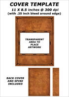 Cover template - Light Brown Leather (landscape image) - RPG Stock Art