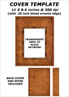 Cover template - Light Brown Leather (portrait image) - RPG Stock Art