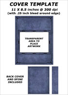 Cover template - Blue Leather (landscape image) - RPG Stock Art