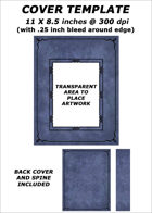 Cover template - Blue Leather (portrait image) - RPG Stock Art
