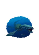 Filler spot colour - dragon: turtle fish - RPG Stock Art