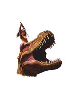 Filler spot colour - event: girl vs tyrannosaurus rex - RPG Stock Art