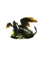 Filler spot colour - dragon: bear skunk - RPG Stock Art