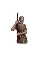 Filler spot colour - character: man with staff - RPG Stock Art