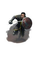Filler spot colour - character: knight with sword and shield - RPG Stock Art