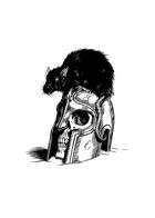 Filler spot - creature: rat on helm - RPG Stock Art