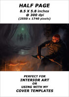 Half page - Campfire - RPG Stock Art