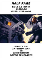 Half page - Alien Ship - RPG Stock Art