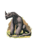 Filler spot colour - dragon: rhino gorilla - RPG Stock Art