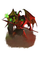 Filler spot colour - character: demon knight - RPG Stock Art