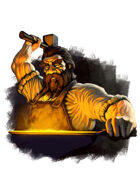 Filler spot colour - character: dwarf blacksmith - RPG Stock Art