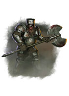 Filler spot colour - character: zombie dwarf in plate armour - RPG Stock Art