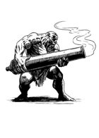 Filler spot - character: ogre cannoneer - RPG Stock Art