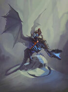 Quarter page - Death Knight Dragon Rider - RPG Stock Art