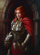 Quarter page - Female Knight Human - RPG Stock Art
