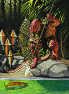 Quarter page - Saurian Fishing - RPG Stock Art