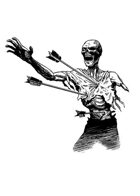 Filler spot - character: zombie stuck with arrows - RPG Stock Art