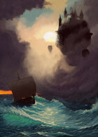 Cover full page - Trouble at Sea: Citadel & Drakkar - RPG Stock Art