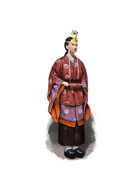 Filler spot colour - character: japanese shinto chief priestess - RPG Stock Art