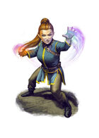 Filler spot colour - character: gnome bard - RPG Stock Art