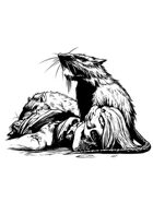 Filler spot - creature: giant rats eating - RPG Stock Art